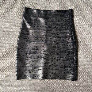 BCBGMAXAZRIA Metallic Jacquard Fabric Skirt